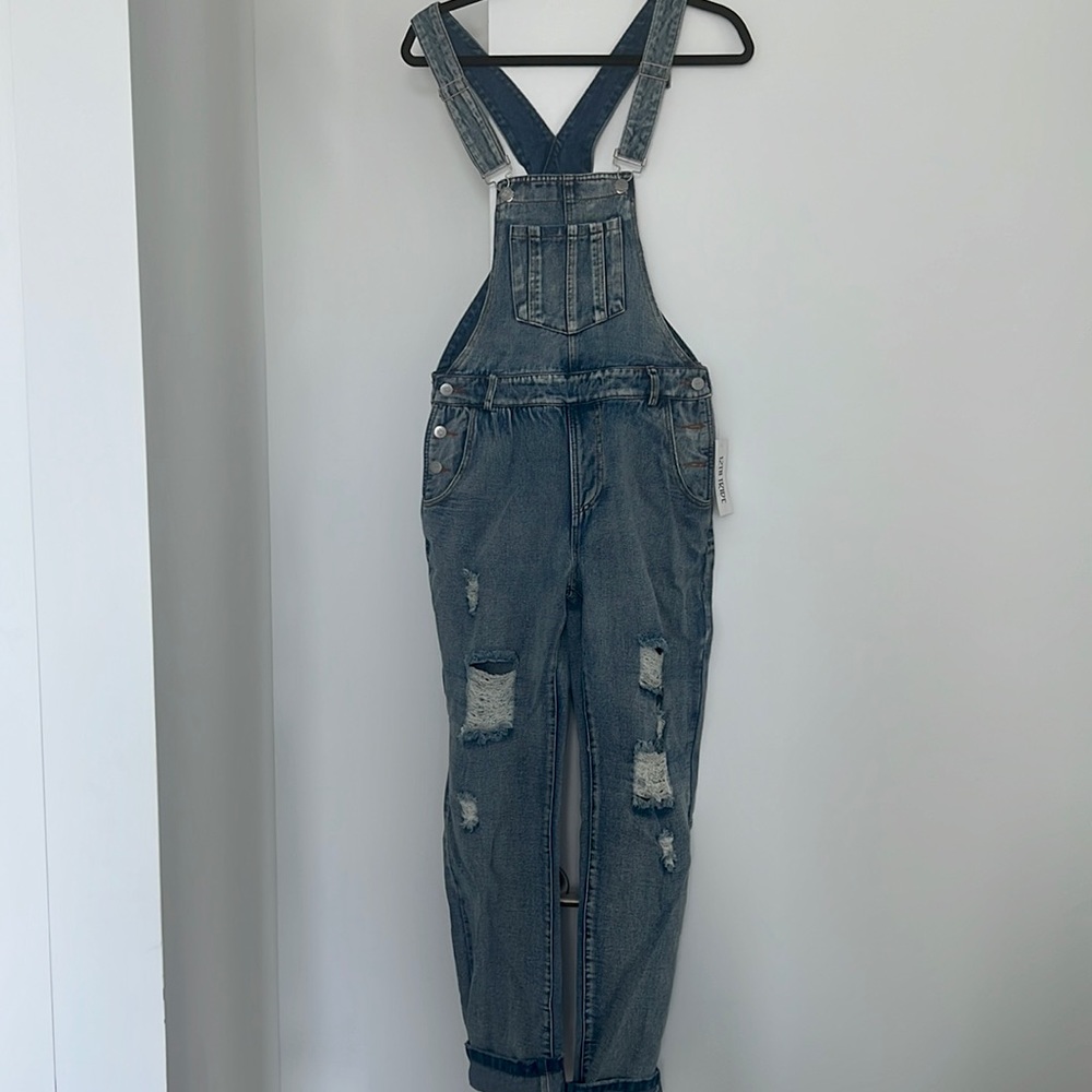 12th Tribe Runaway Girl Demin Overalls Woman’s Size S